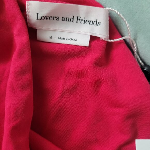 NEW LOVERS AND FRIENDS One Sleeve Midi Dress in Red Size M - Picture 4 of 6
